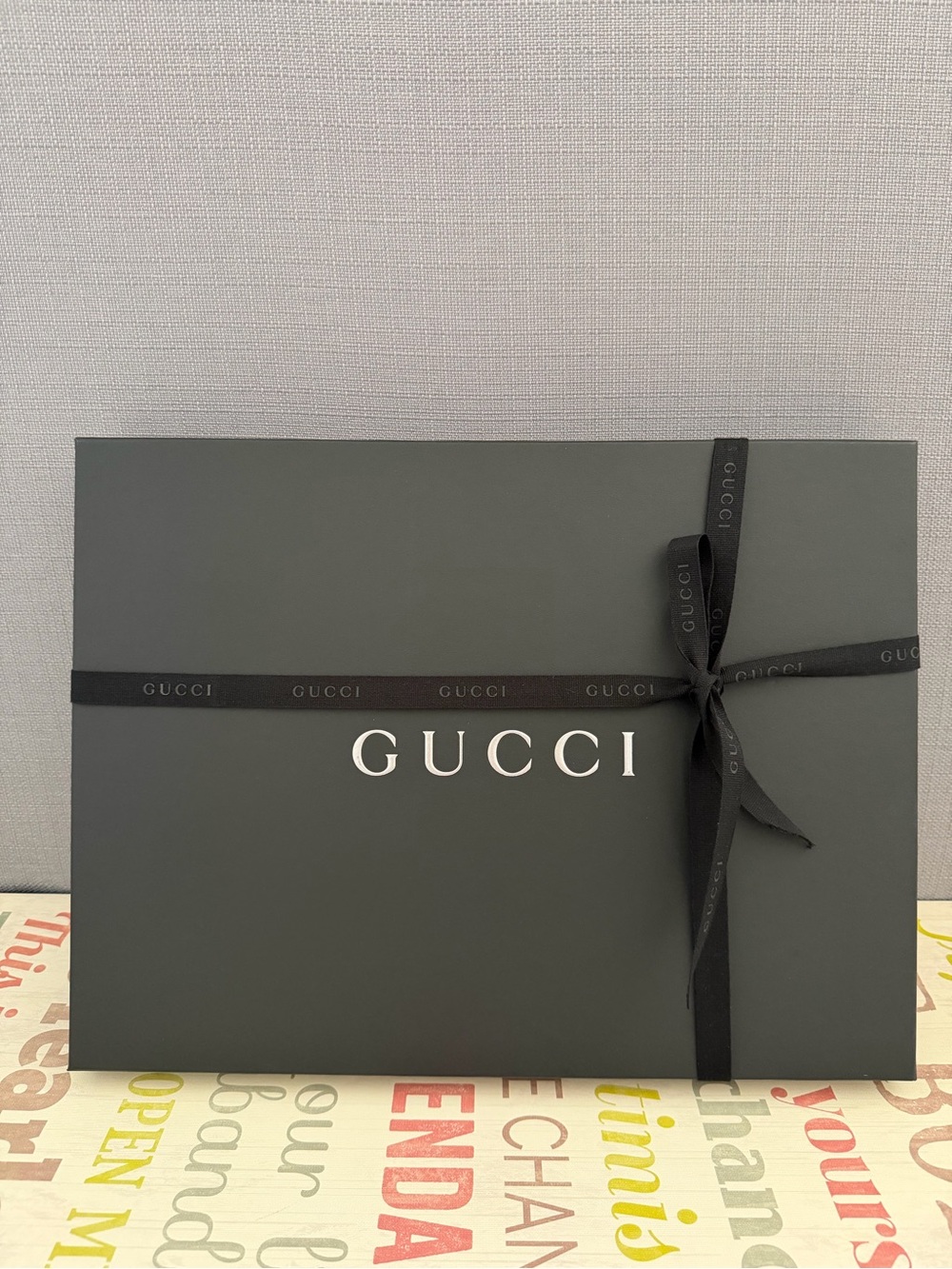 Gucci Clothing Empty Gift Box with Ribbon - Black New